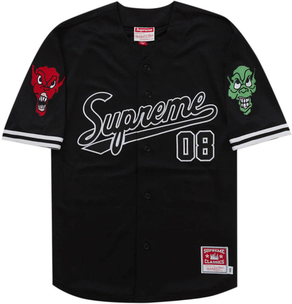 Supreme Mitchell & Ness Wool Baseball Jersey Black