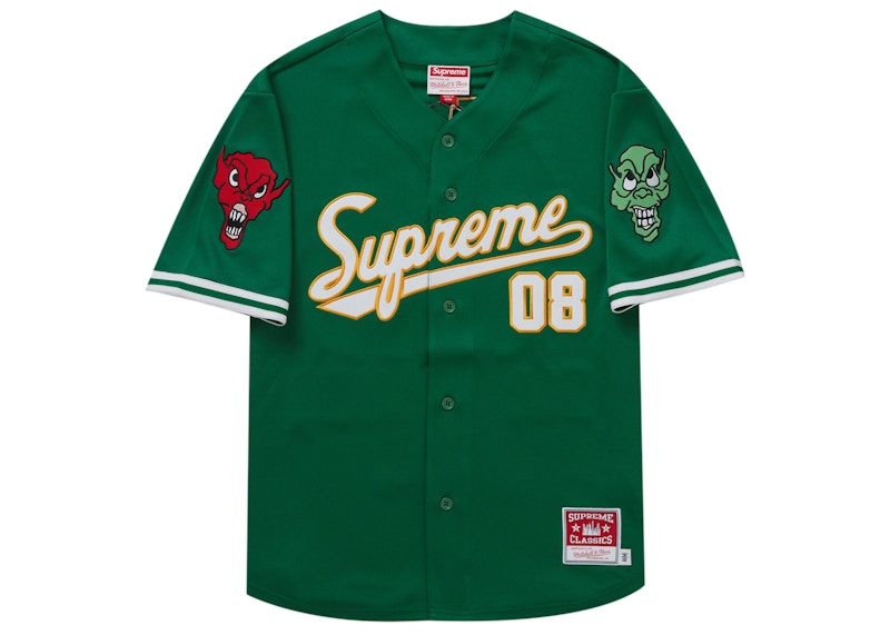 Supreme Mitchell & Ness Downtown Hell Baseball Jersey Black Men's 