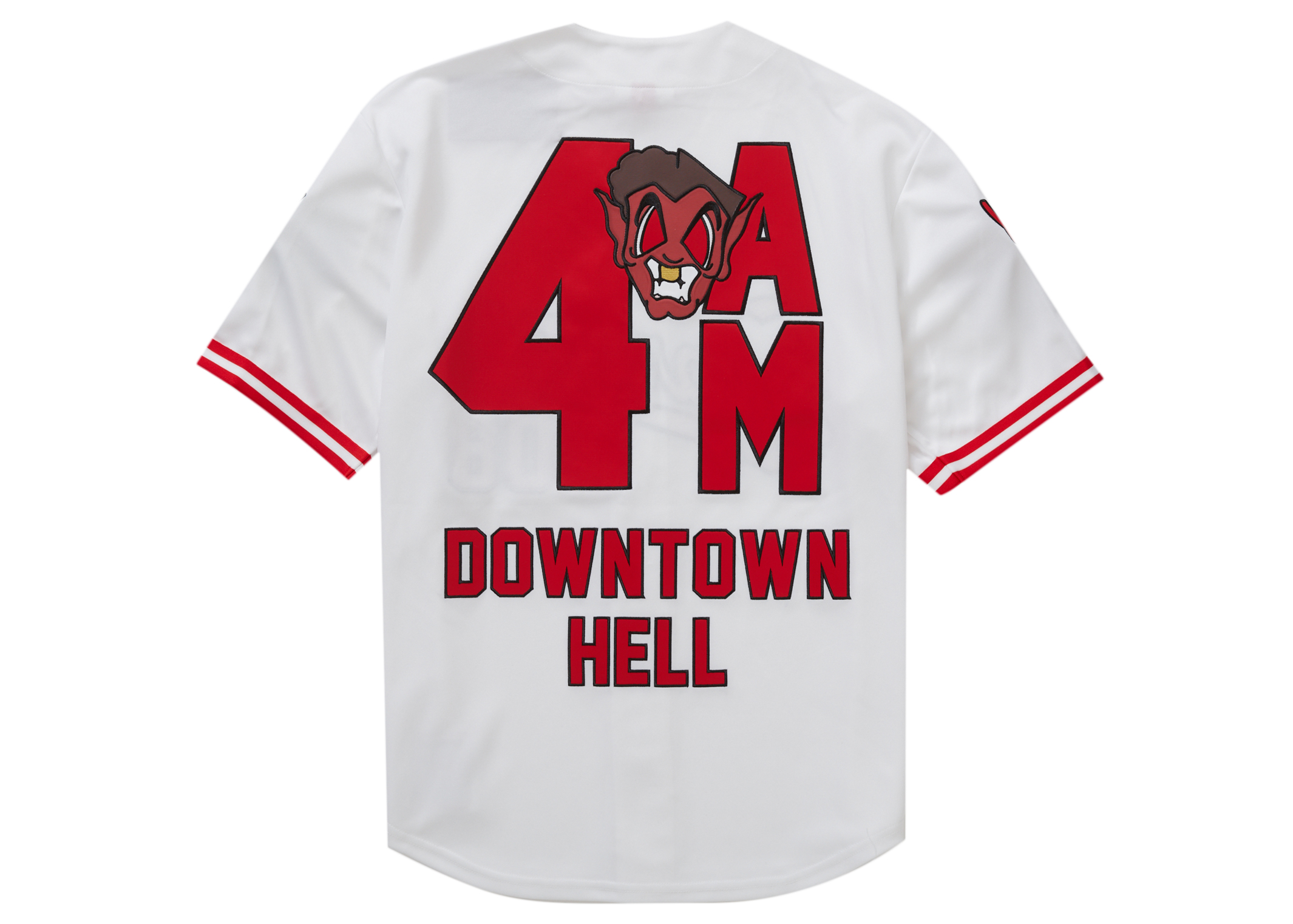 Supreme Mitchell & Ness Downtown Hell Baseball Jersey White