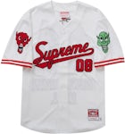 Supreme FW19 W4 Love Hate Baseball Jersey + YEZZY cloud white