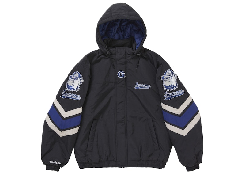 Supreme Mitchell & Ness NCAA Hooded Stadium Jacket Black メンズ - FW24 - JP