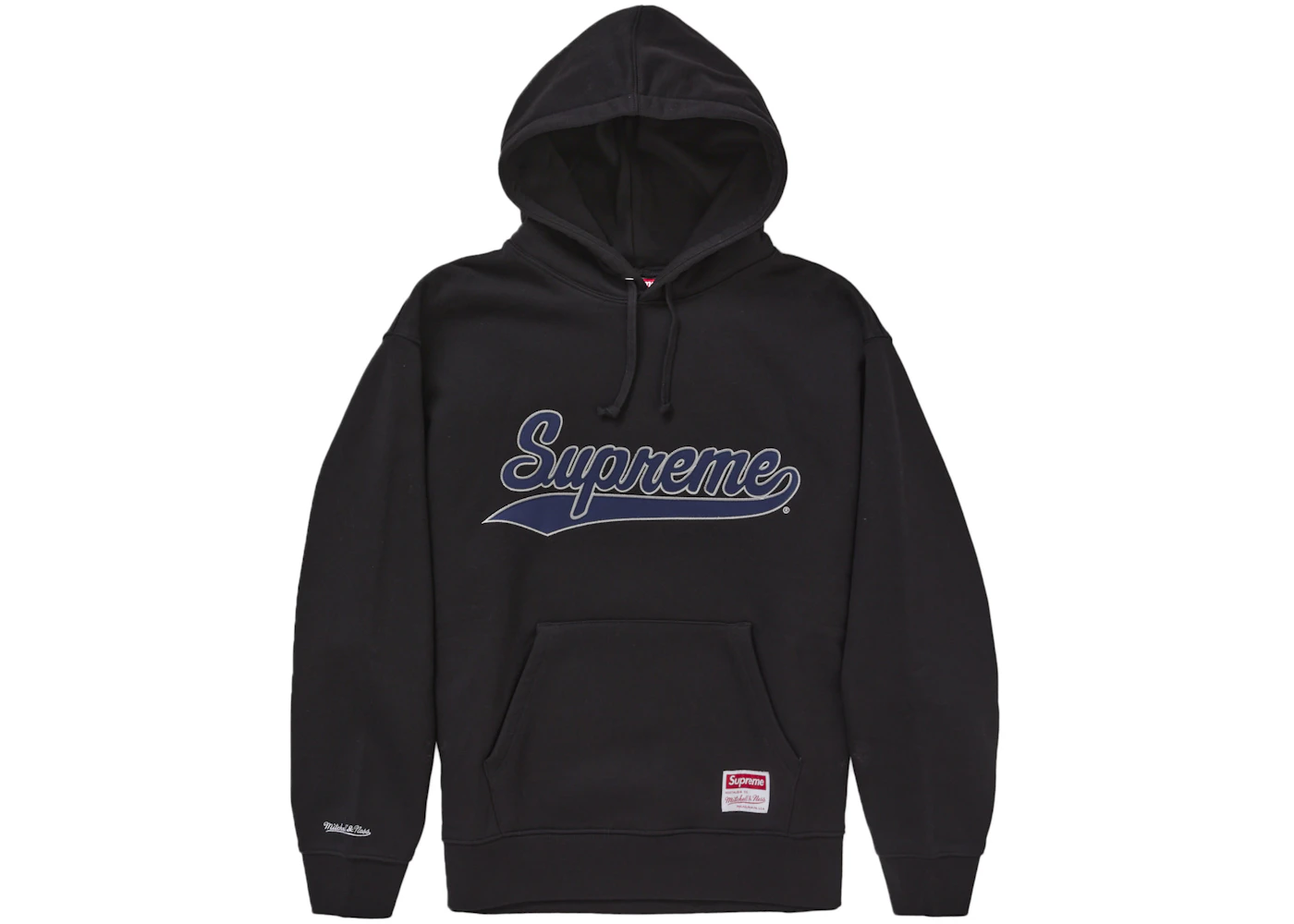 Supreme Mitchell Ness NCAA Hooded Sweatshirt Black Men's FW24 US