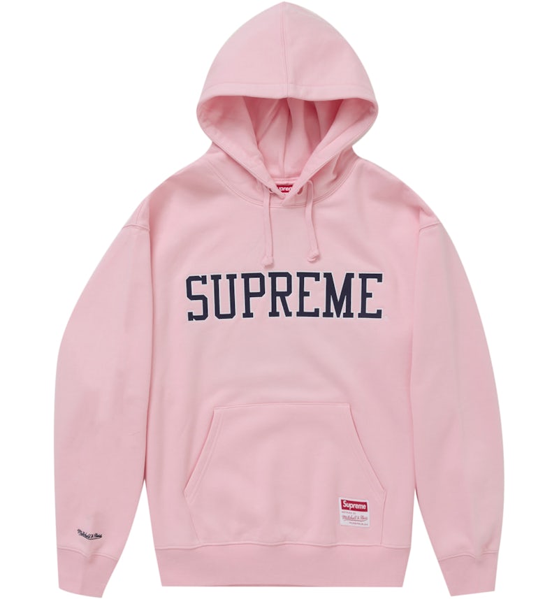 Supreme Mitchell Ness NCAA Hooded Sweatshirt Pink Men's FW24 US