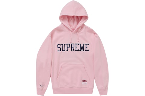 Supreme Mitchell Ness NCAA Hooded Sweatshirt Pink Men's FW24 US