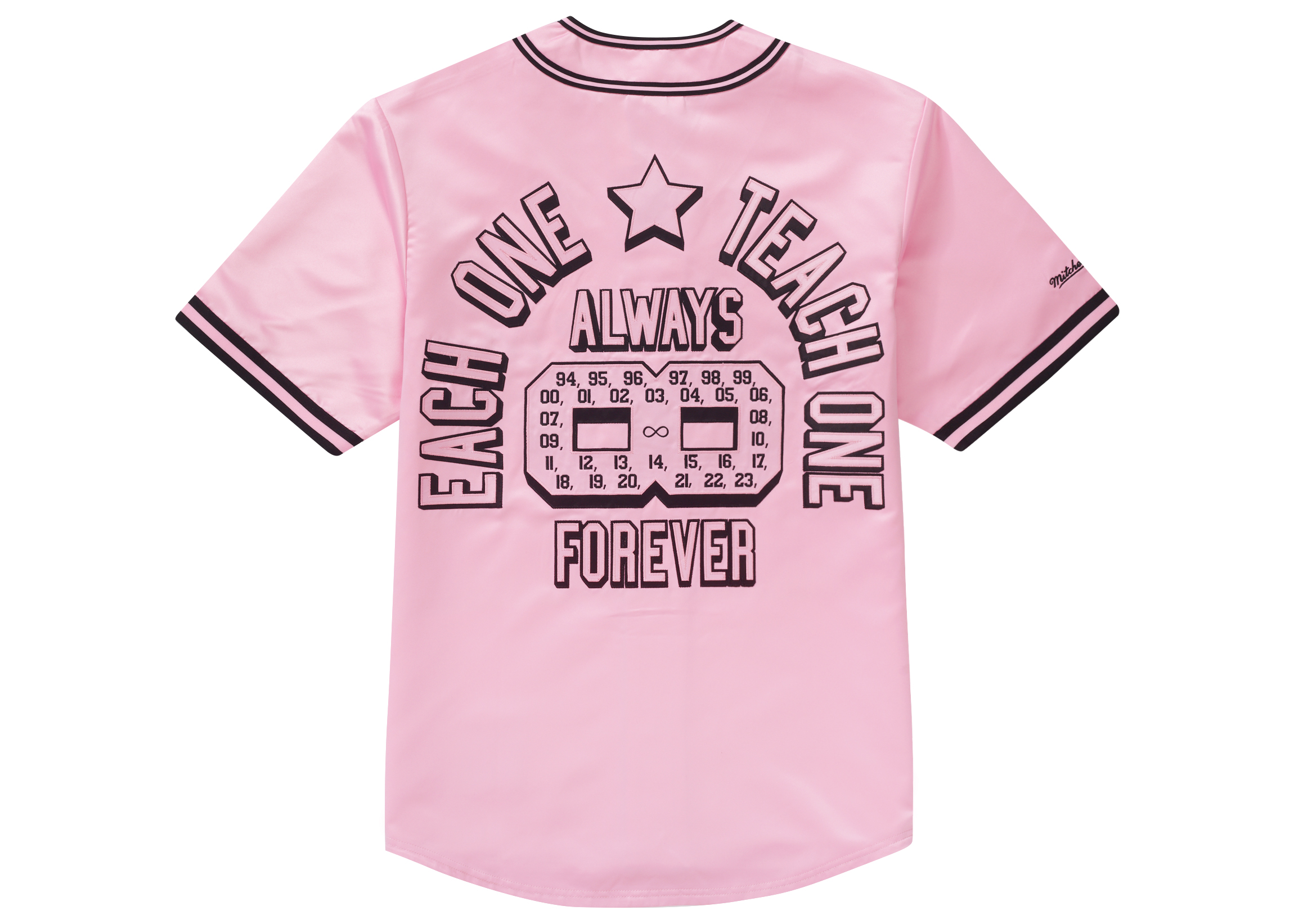 Supreme Mitchell & Ness Satin Baseball Jersey Pink メンズ - SS23 - JP