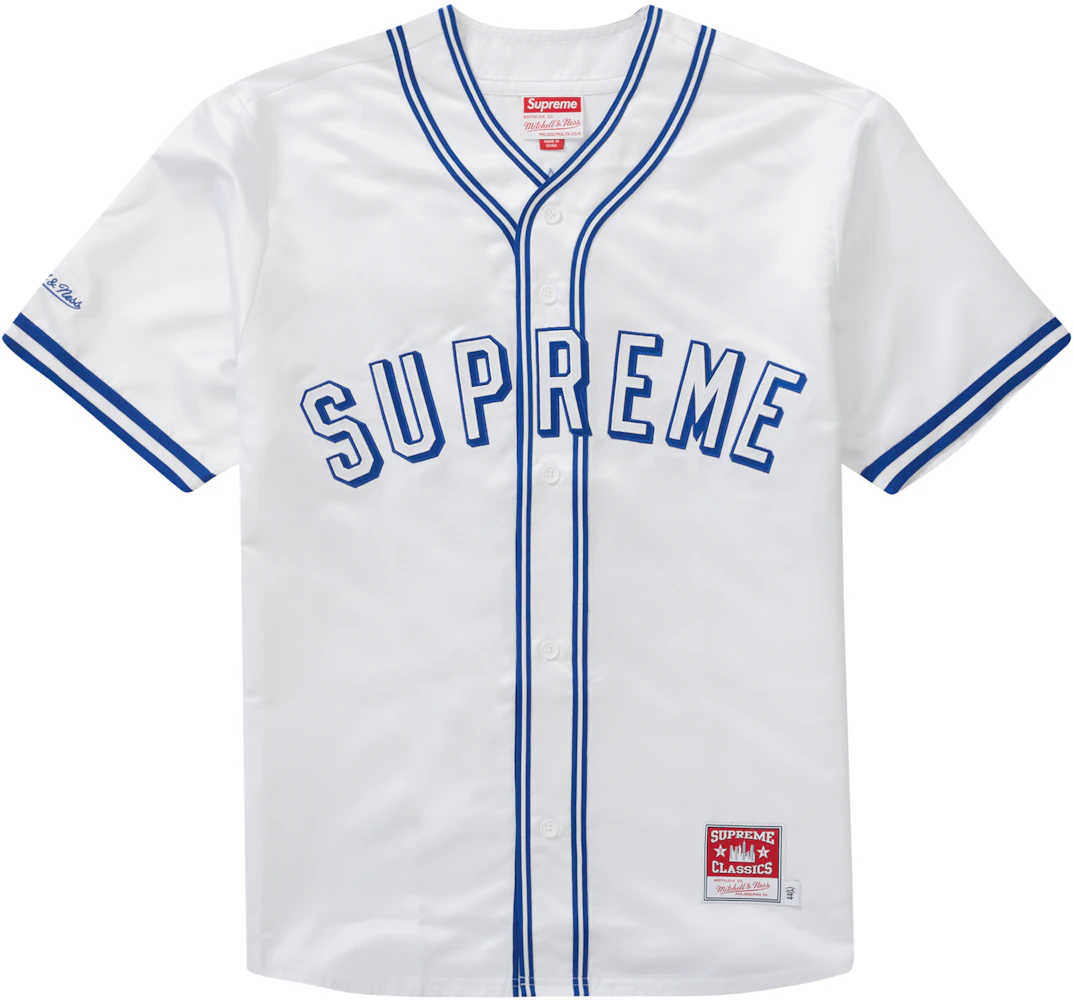 Supreme, Tops, Louis Vuitton Red Denim Baseball Jersey
