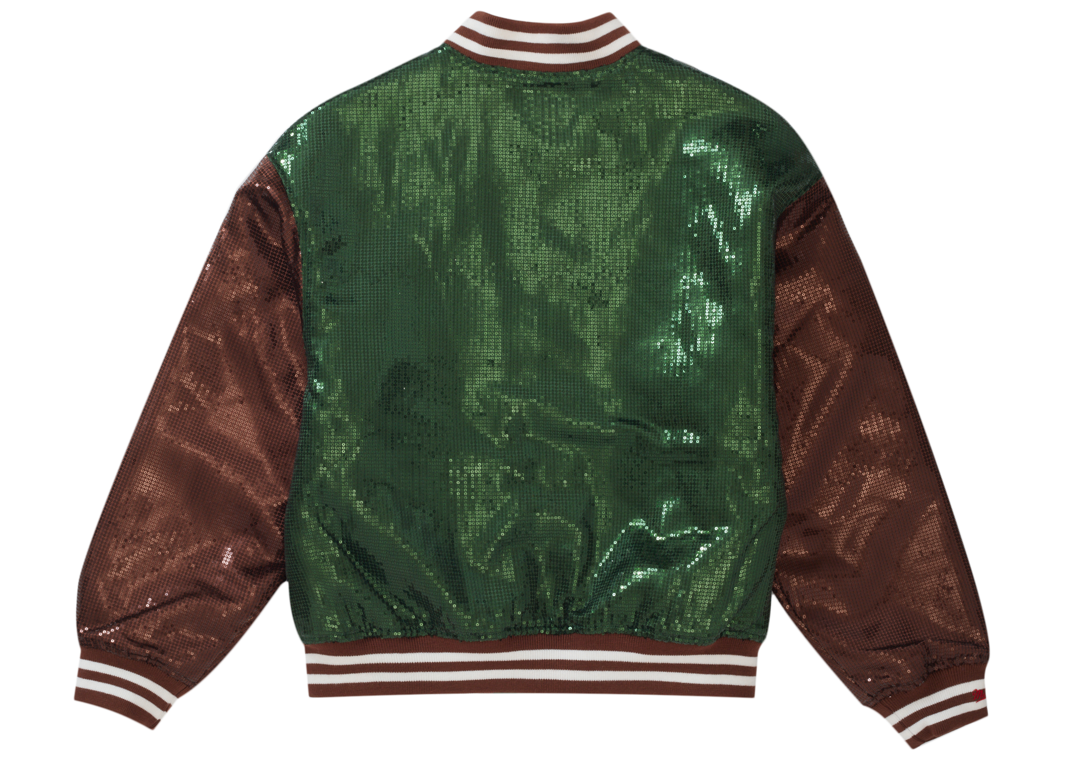 Supreme Mitchell & Ness Sequin Varsity Jacket Green Men's - SS23 - US
