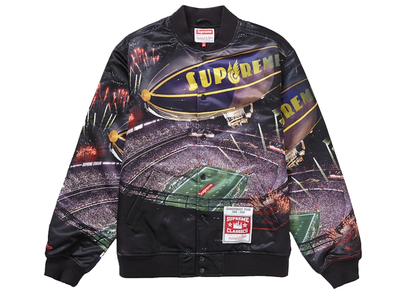 supreme stadium varsity jacket柄デザインプリント