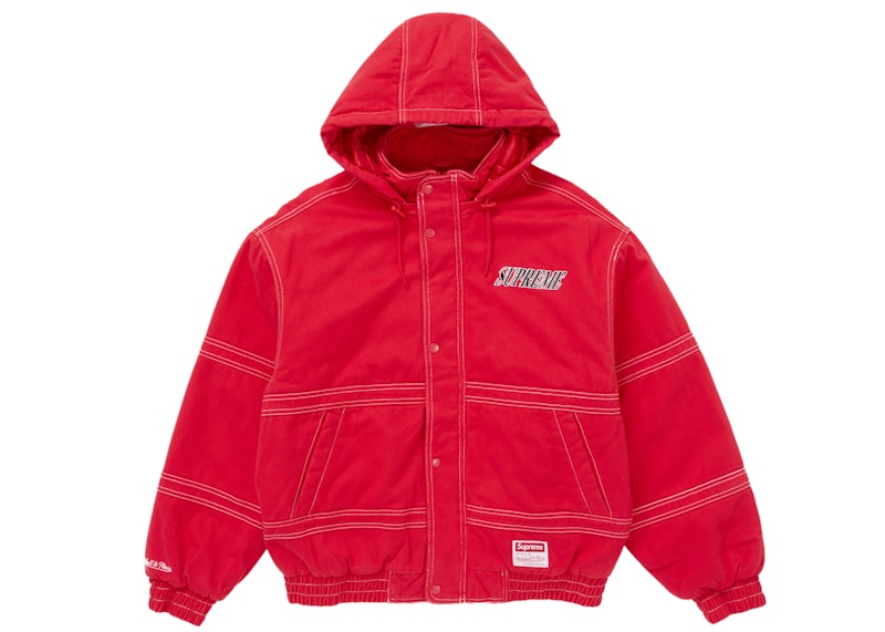 Supreme Mitchell & Ness Twill Stadium Jacket Red メンズ - FW24 - JP