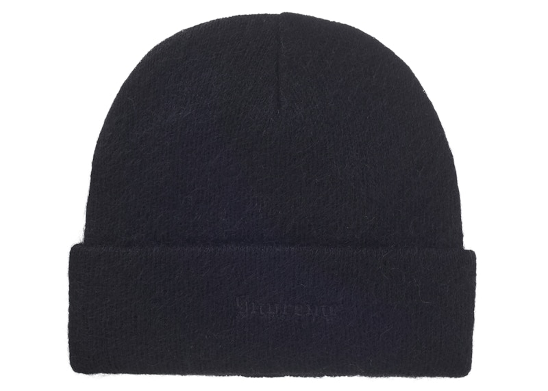 SUPREME Pre-owned Mohair Beanie (fw25) In Black