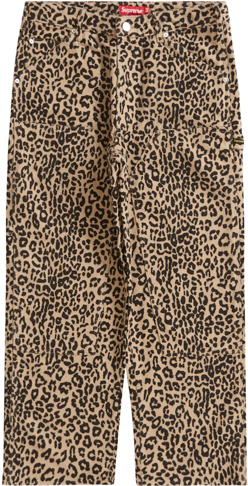 Supreme Moleskin Double Knee Painter Pant Leopard Men's - FW22 - US
