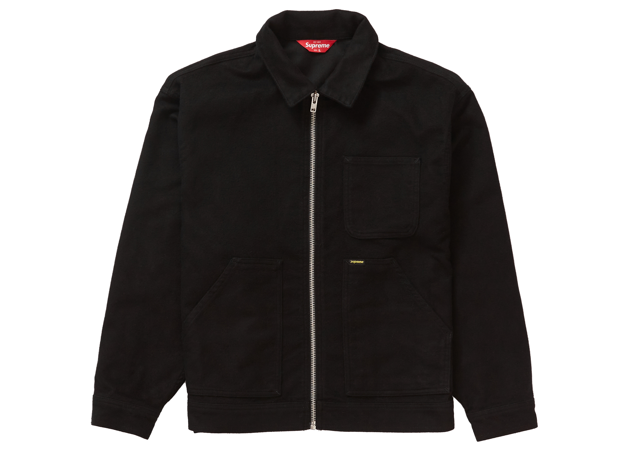 SUPREME シュプリーム 22AW Moleskin Work Jacket モールスキンワークジャケット ブラック53センチ袖丈