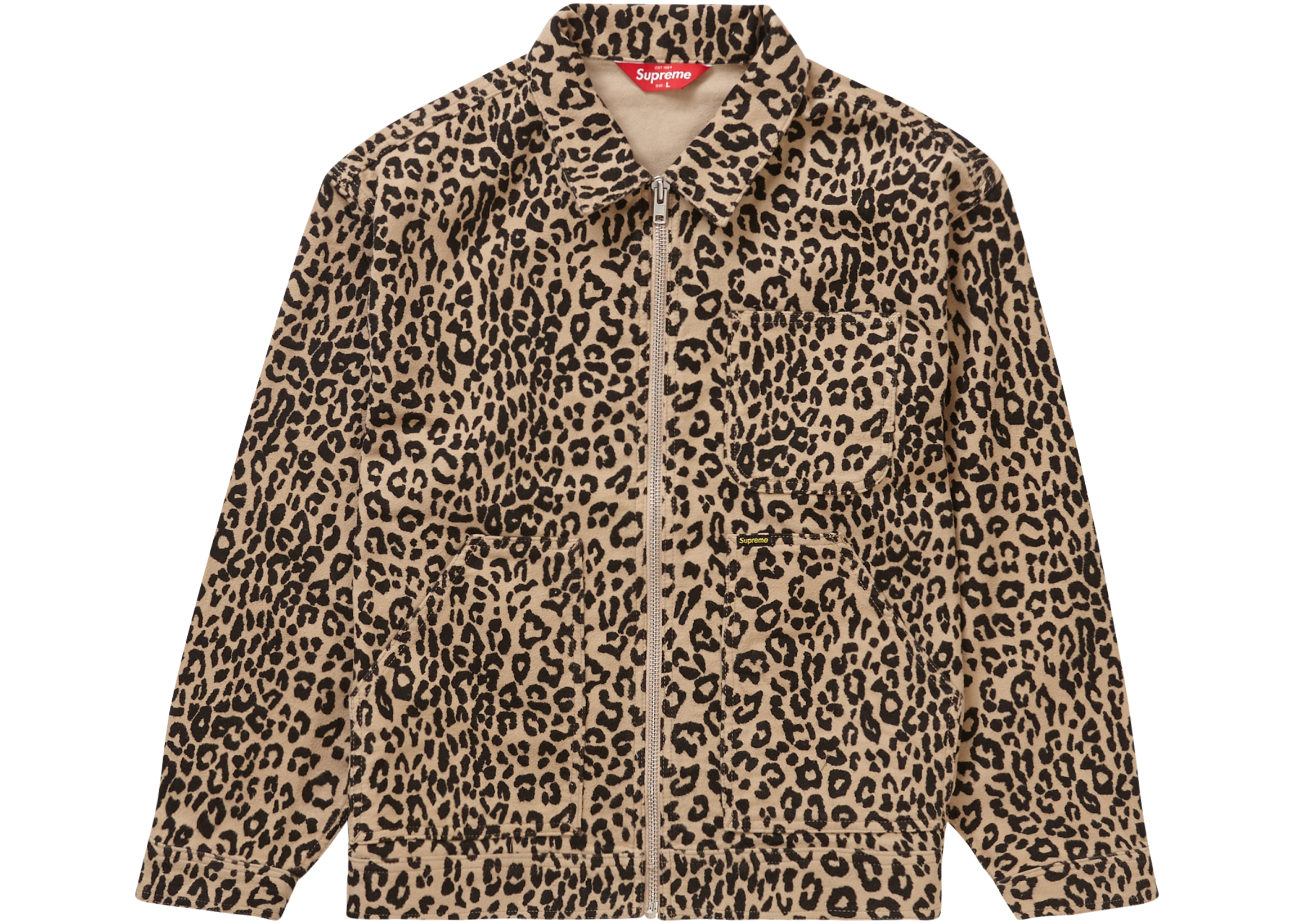 Supreme Moleskin Work Jacket Leopard