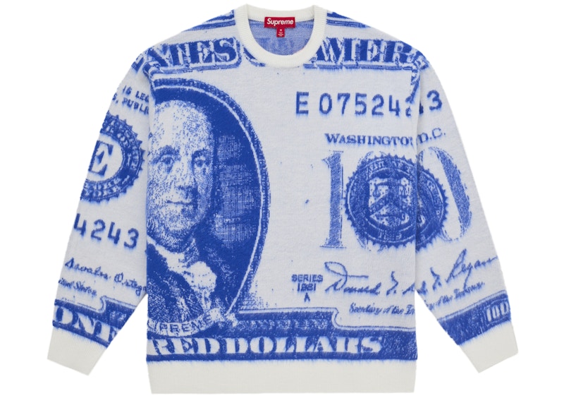 Supreme Money Sweater White Men's - SS25 - US Supreme Money Sweater White Men's - SS25 - US