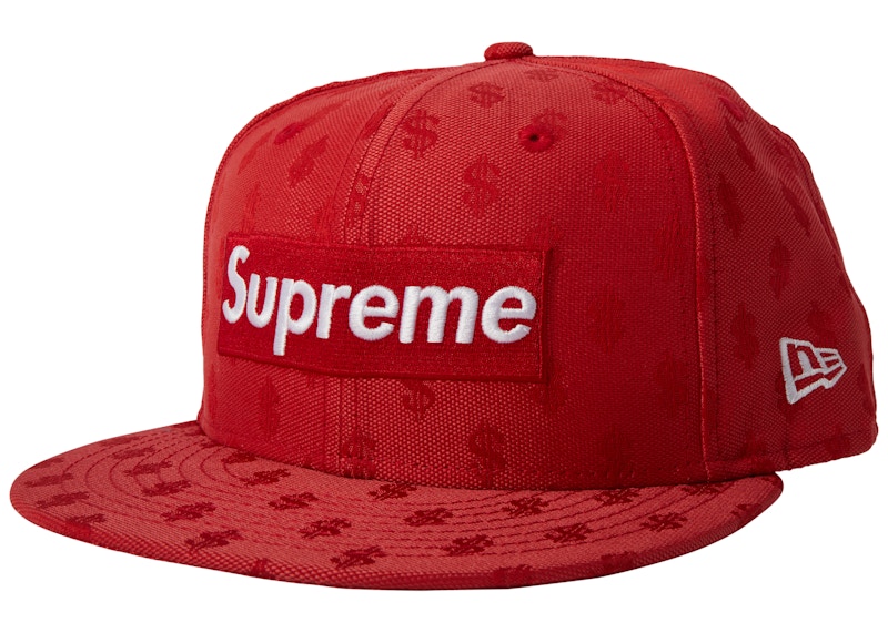 Supreme Monogram Box Logo New Era Red