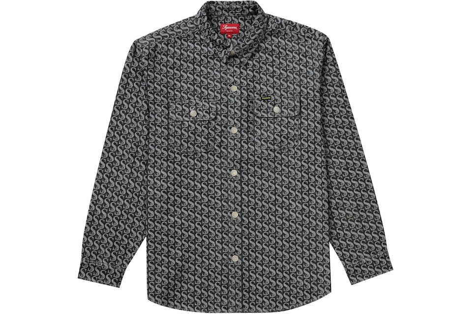 Supreme monogram denim shirt Clearance
