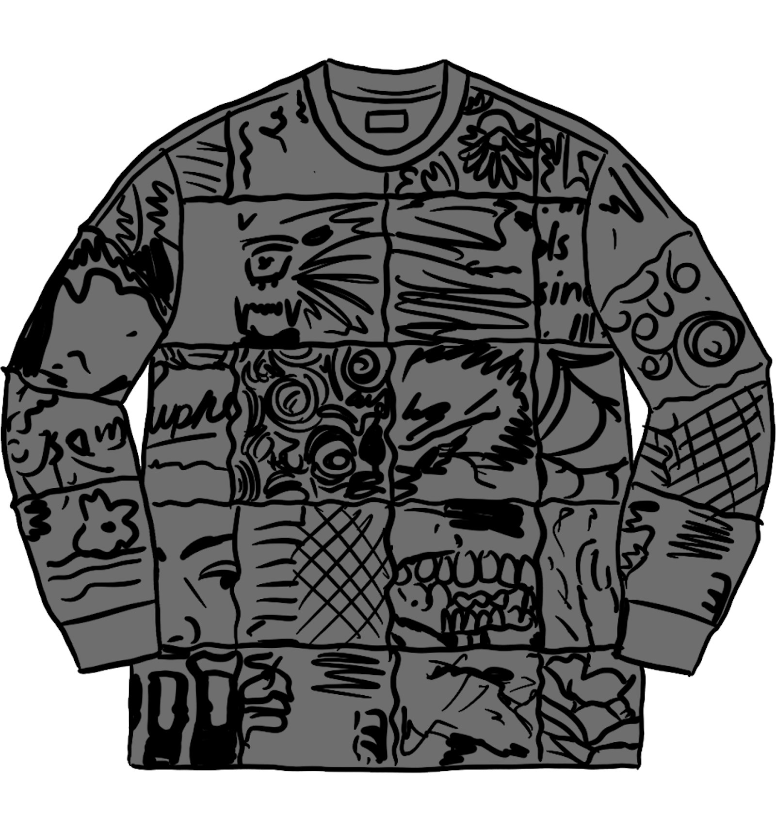 Supreme Mosaic Patchwork L/S Top Black - SS21 Men's - GB