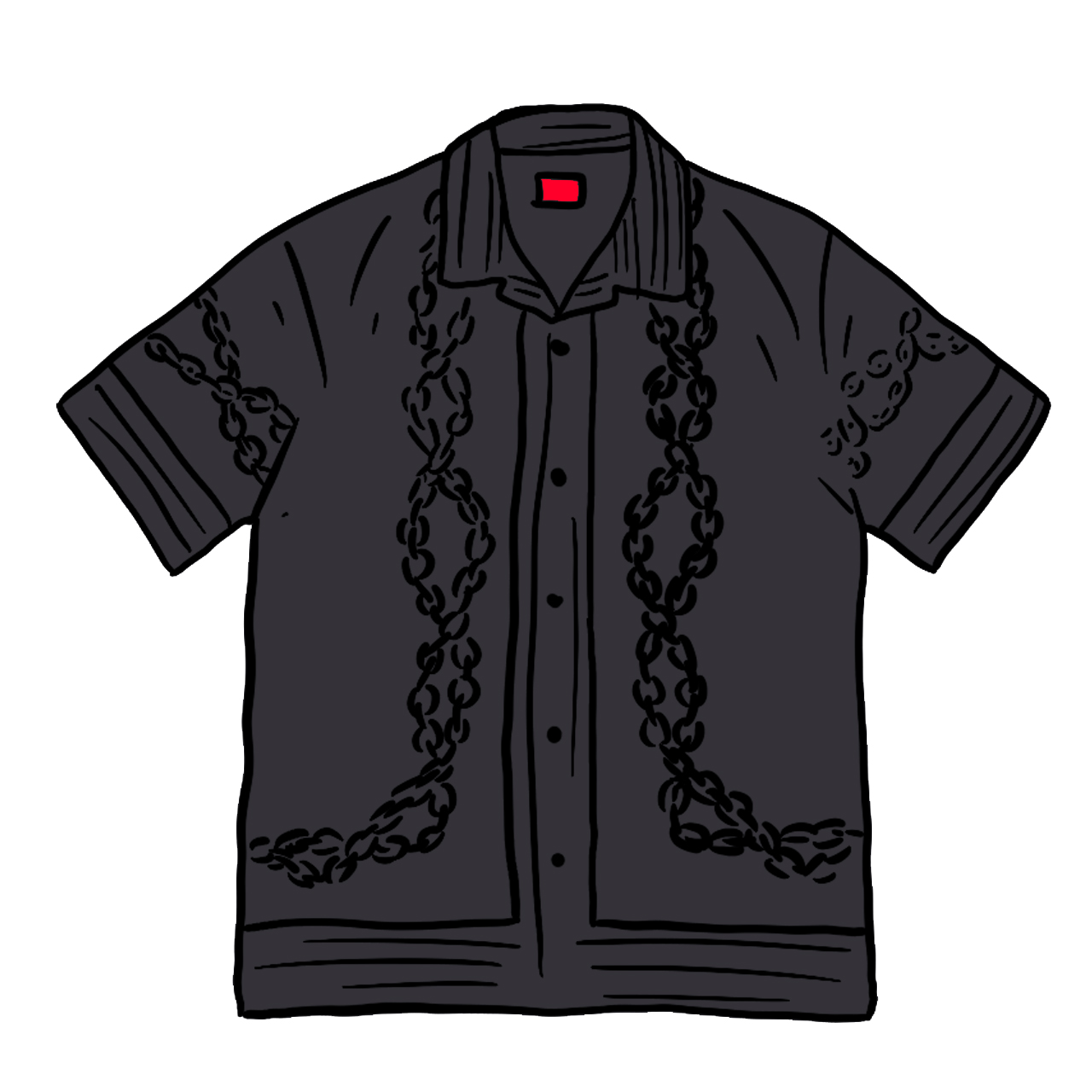 Supreme Mosaic Silk S/S Shirt Black