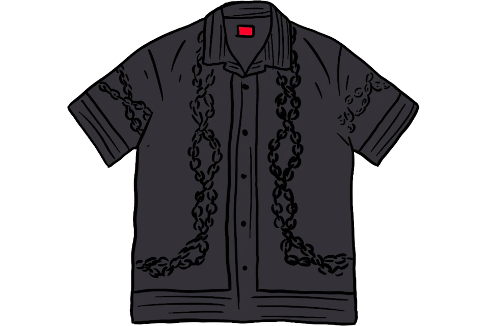 Supreme Mosaic Silk S/S Shirt Black