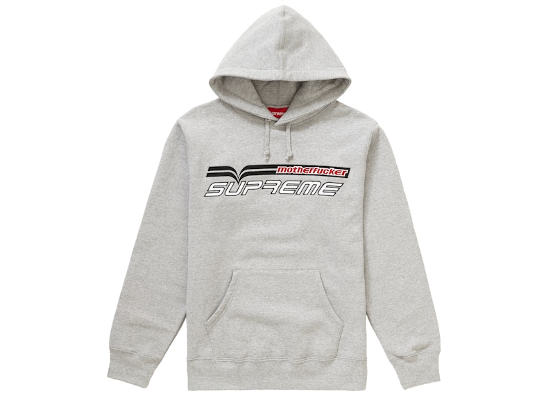 Supreme Motherfucker Hooded Sweatshirt Heather Grey Men's