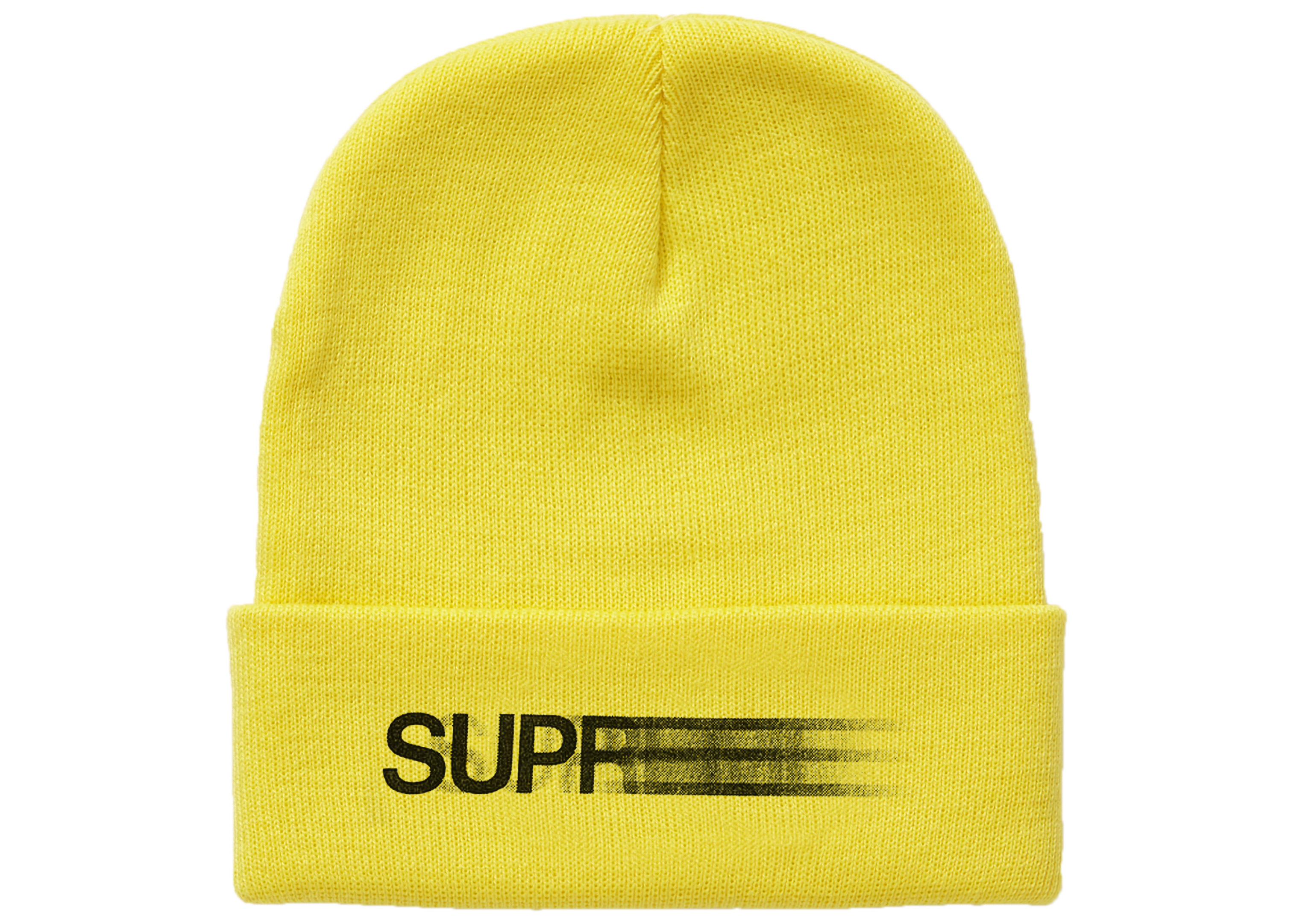 Supreme Motion Logo Beanie Yellow