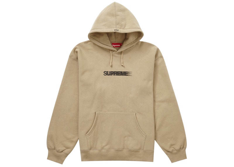 Supreme Motion Logo Hooded Sweatshirt (SS23) Dark Tan Men's - SS23