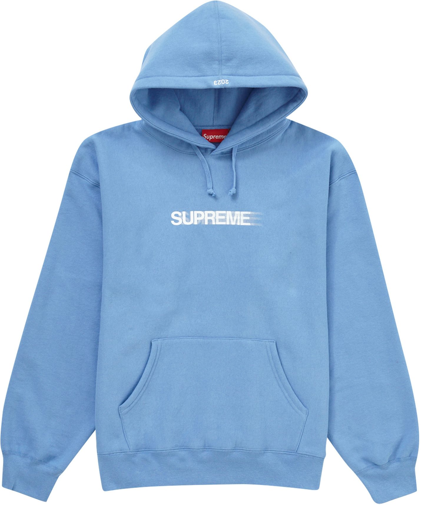 Supreme Crossover Hoodie Pale Royal Blue/Yellow Embroidered Logo, Size  X-Large