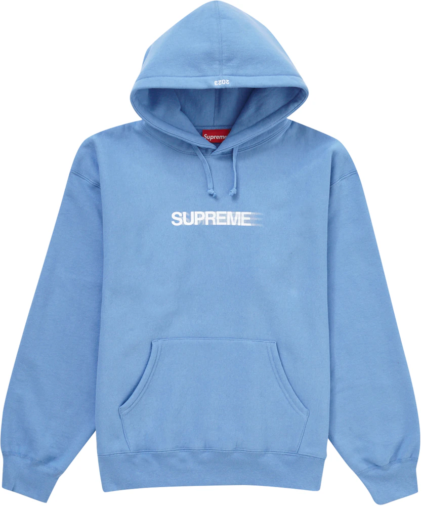 Supreme Motion Logo Hooded Sweatshirt (SS23) Light Blue Men's - SS23 - US