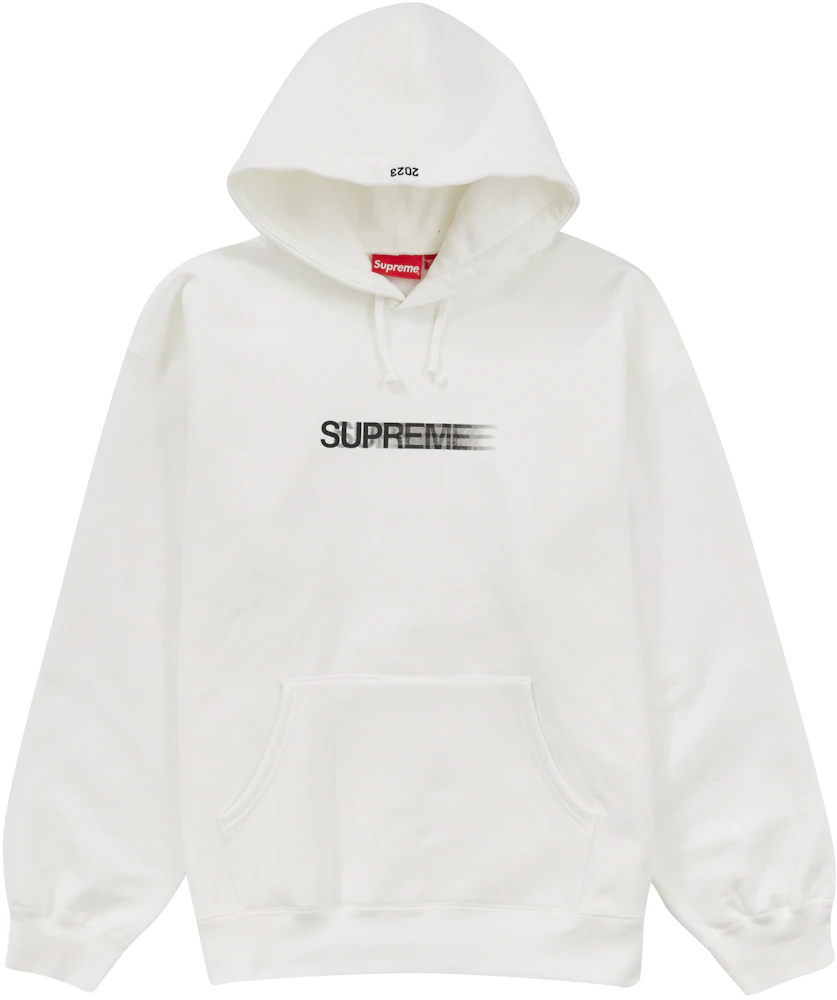 Supreme Motion Logo Hooded Sweatshirt (SS23) White Men's - SS23 - US