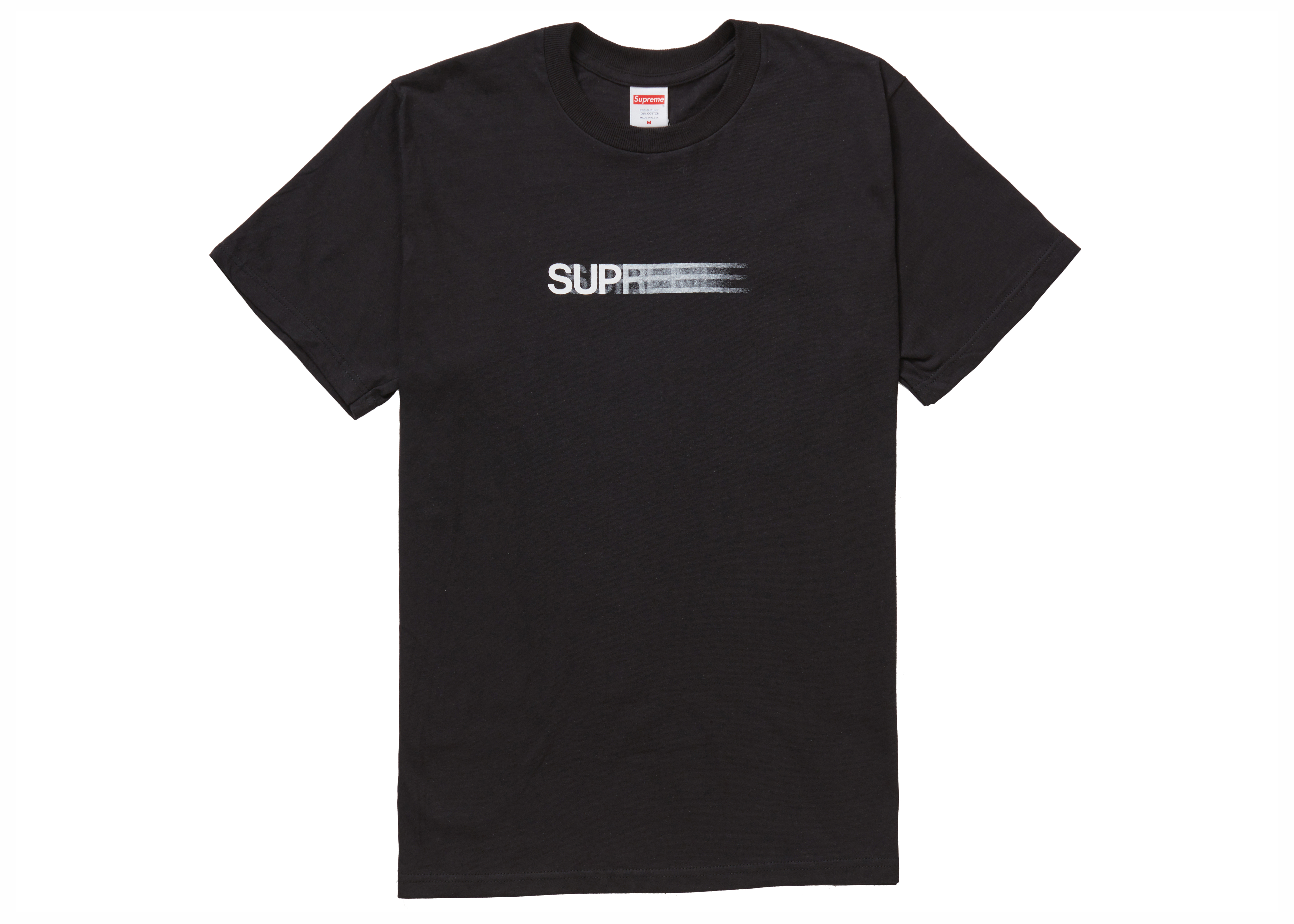 Supreme Motion Logo Tee Black Men's - SS16/SS20/SS23 - US