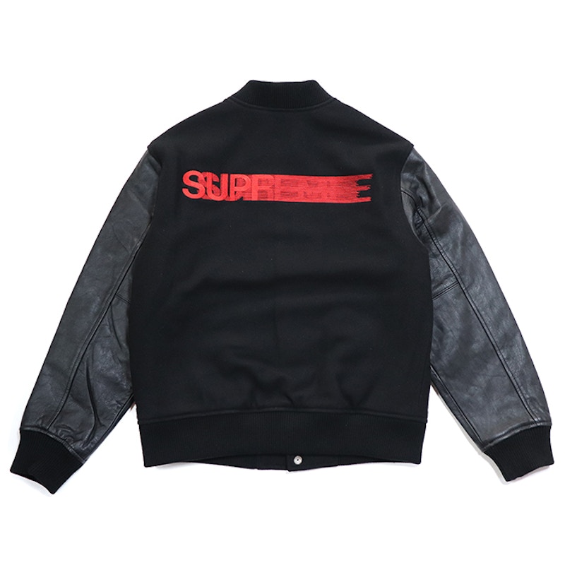 Supreme Motion Logo Varsity Jacket Black メンズ - FW18 - JP