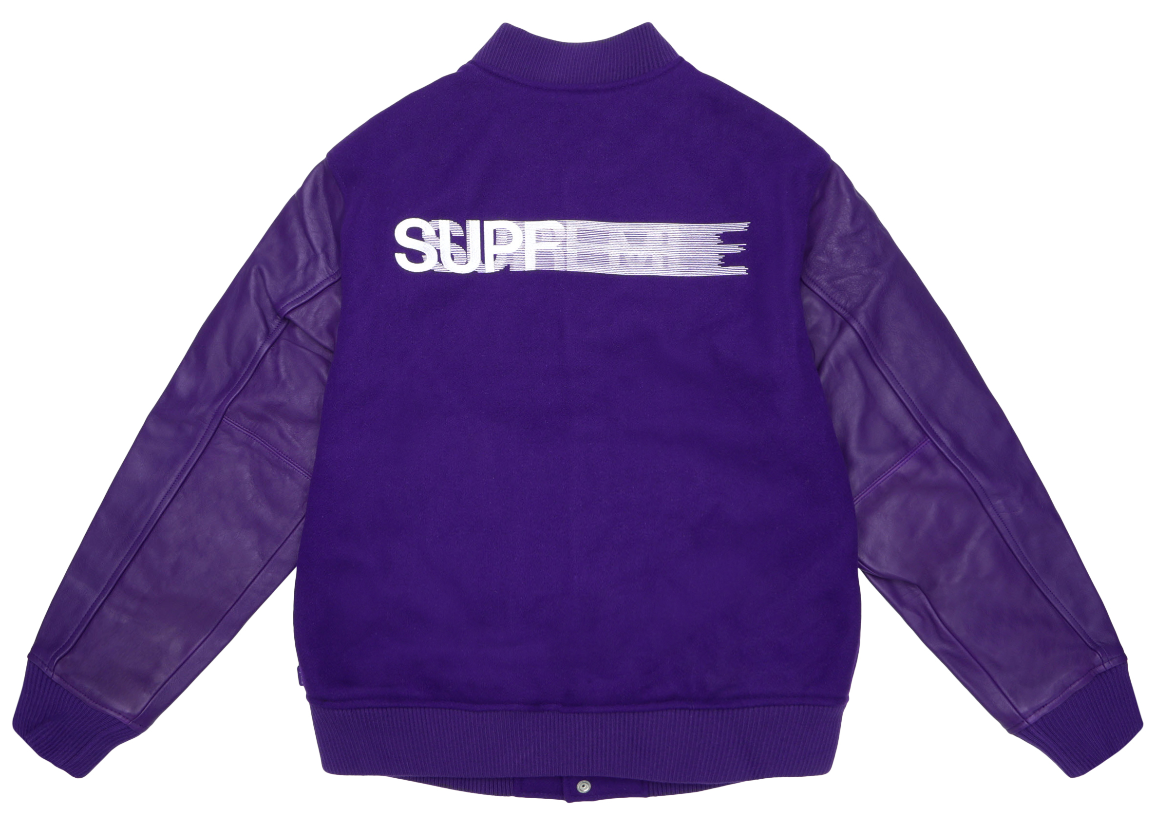 Supreme Motion Logo Varsity Jacket Purple