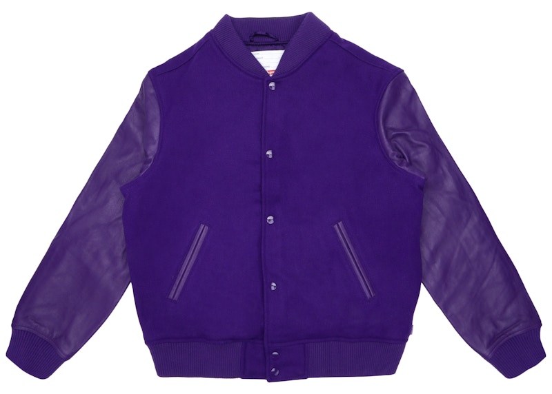 Supreme Motion Logo Varsity Jacket Purple