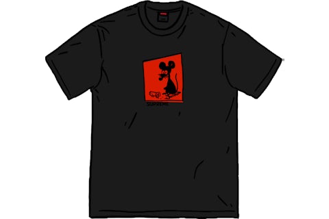 Supreme Maus T Shirt Schwarz Herren SS21 DE