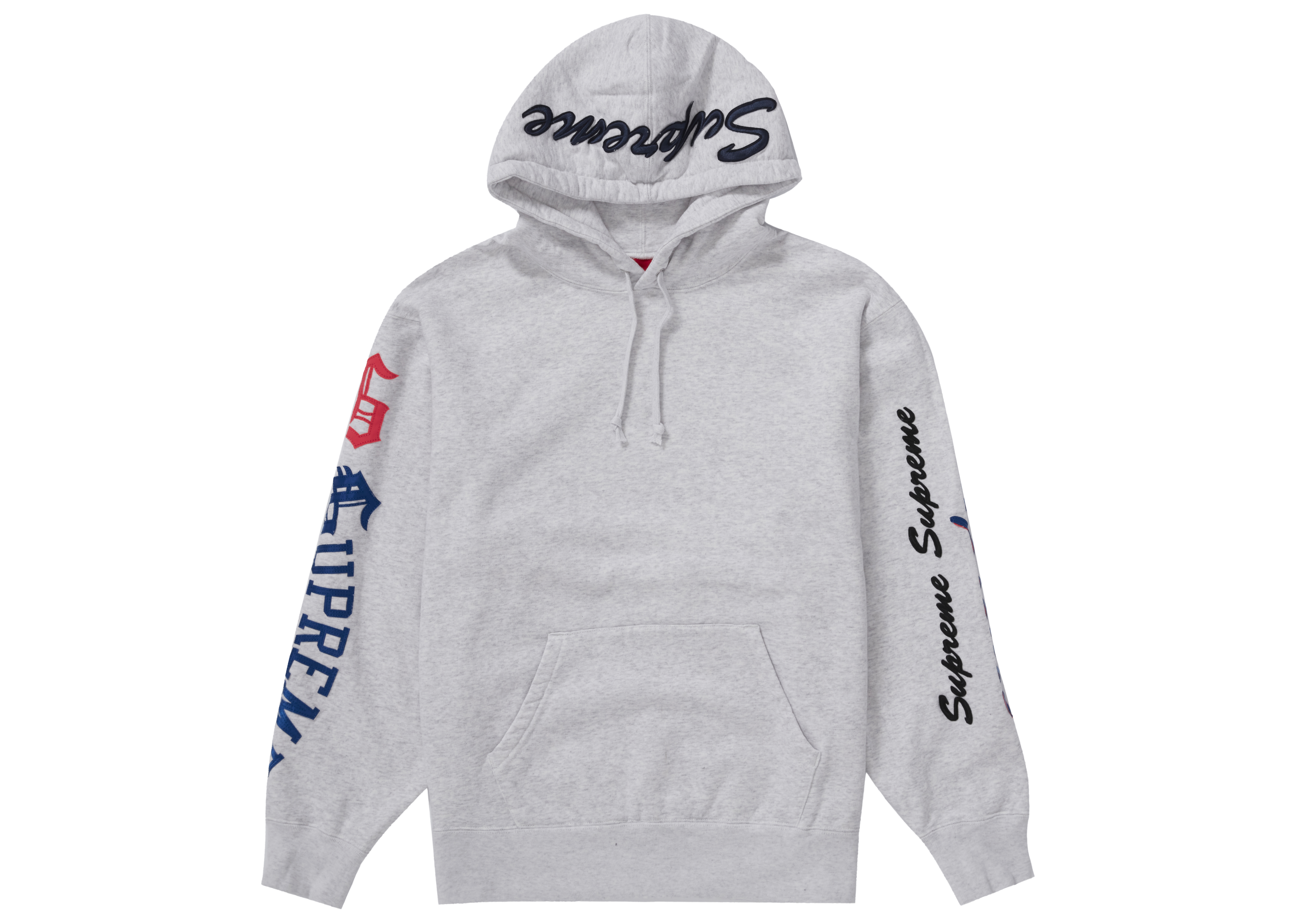 Supreme Multi Logo Hooded Sweatshirt Ash Grey Men's - FW21 - US