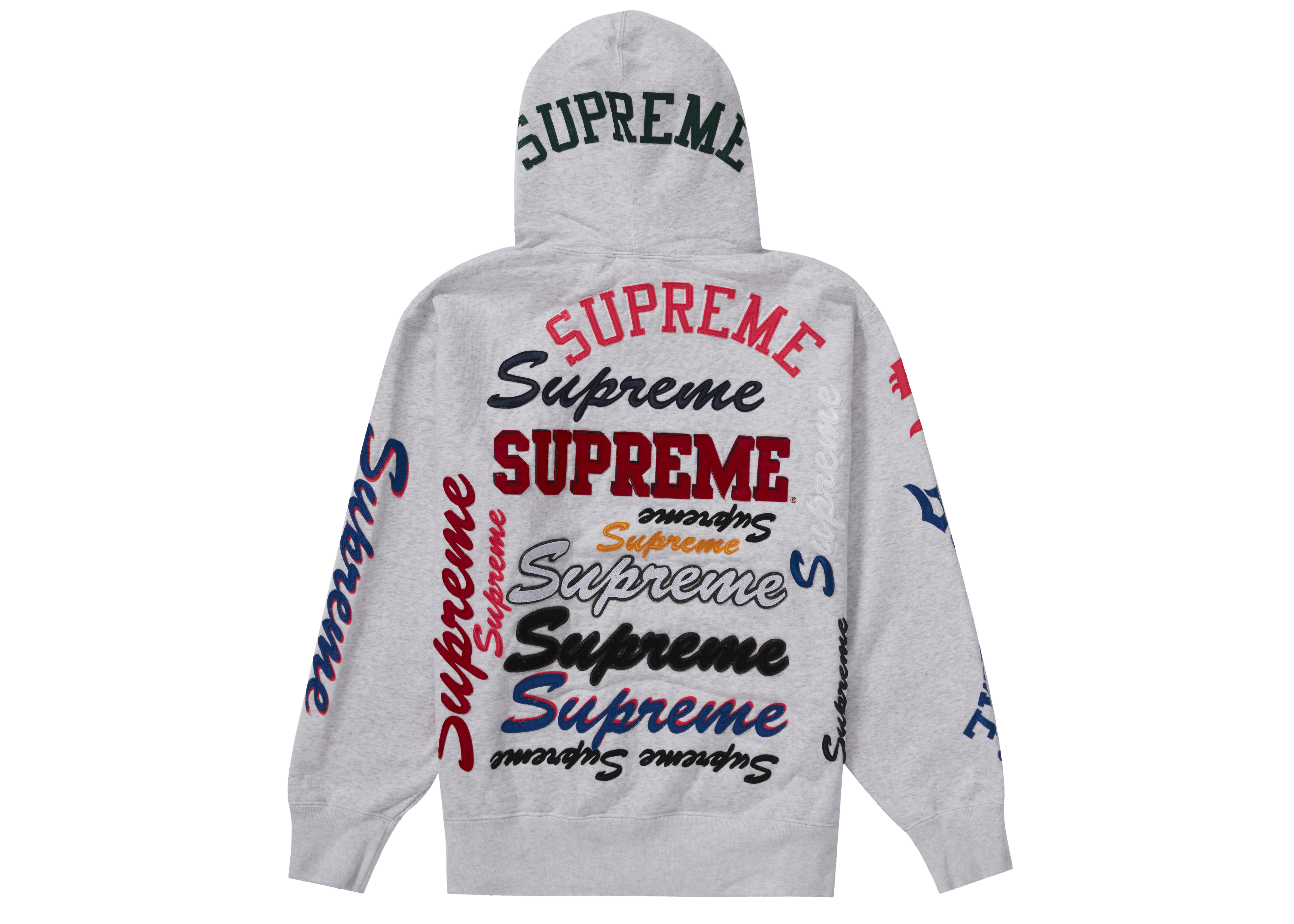 Supreme Multi Logo Hooded Sweatshirt Ash Grey メンズ - FW21 - JP