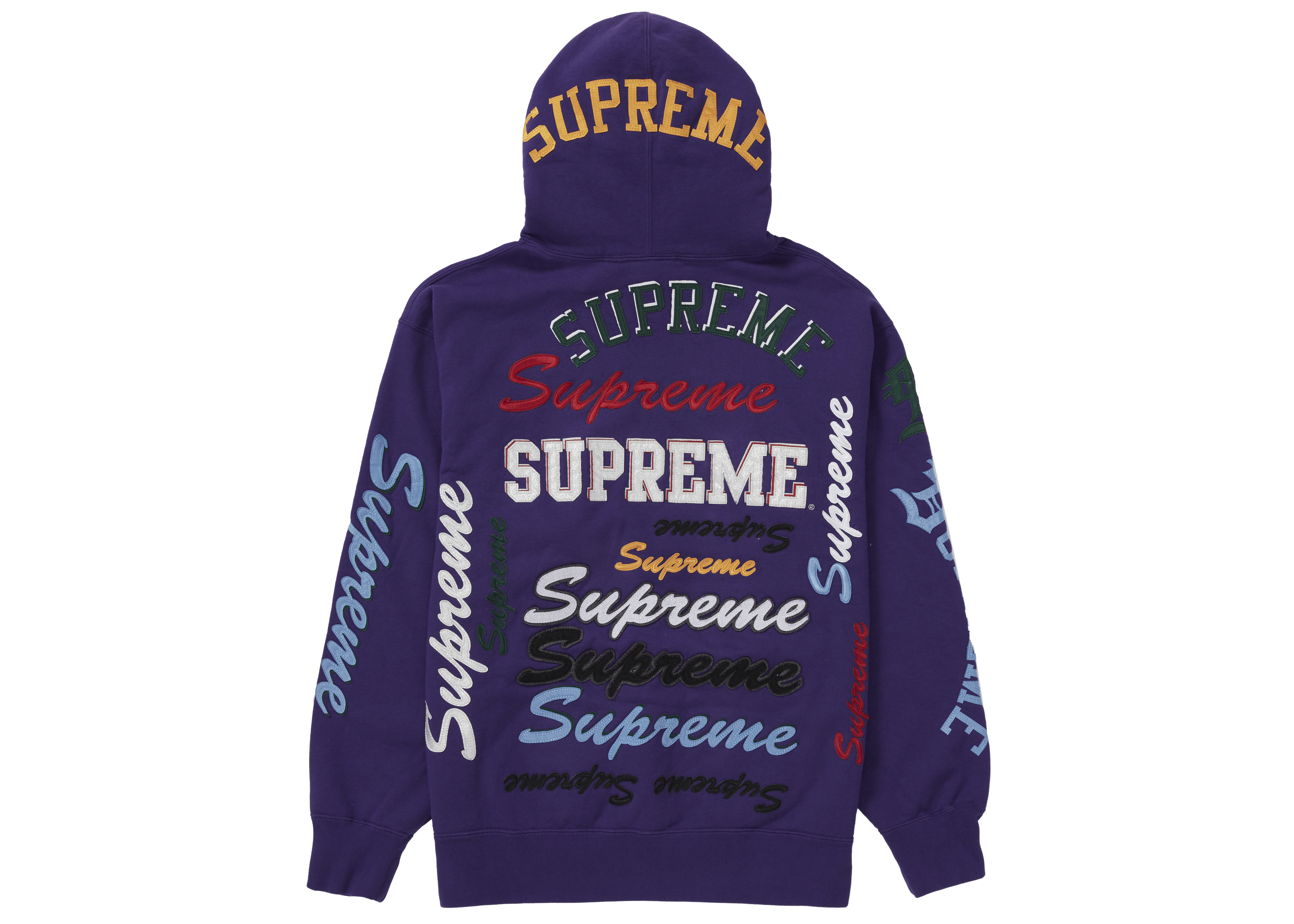 Supreme Thrasher Multi Logo Zip Up Hooded Sweatshirt Black Men's