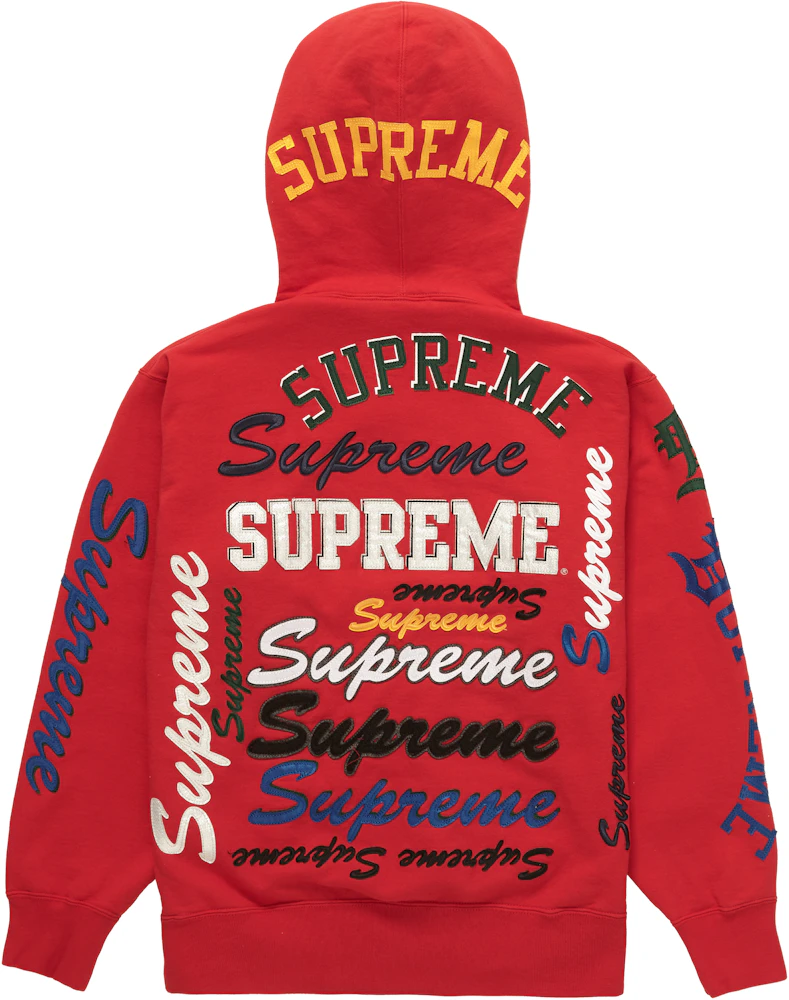 supreme red hoodie