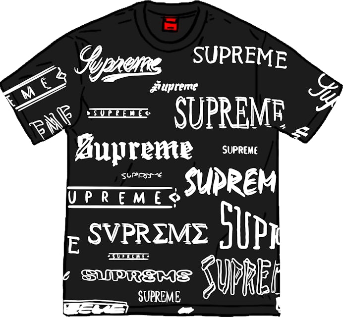 【新品タグ付】supreme multi logo tee 黒 Lサイズ
