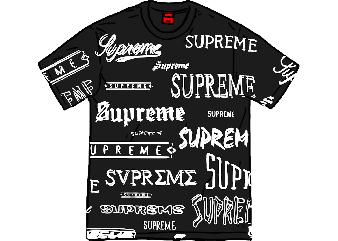 Supreme mean tee black hotsell