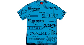 Supreme Multi Logo Tee Bright Blue