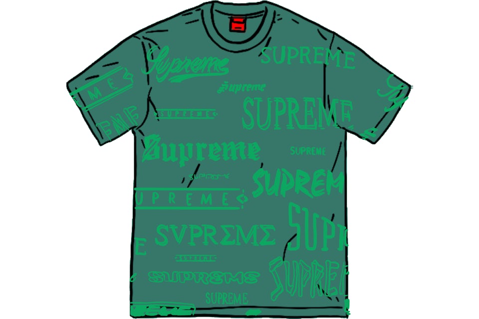 Multi logo discount tee supreme