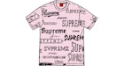 Camiseta Supreme Multi Logo Rosa Claro