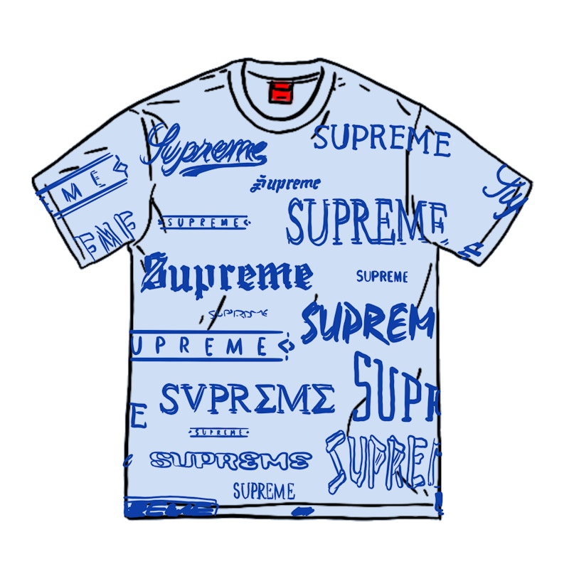 multi logo tee supreme