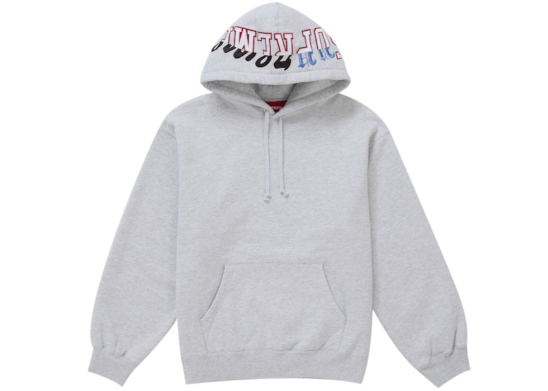 トップス SupremeCrossBoxLogoHoodedSweatshirt\"Grey Supreme Cross Box Logo Hooded Sweatshirt Heather Grey (Used)