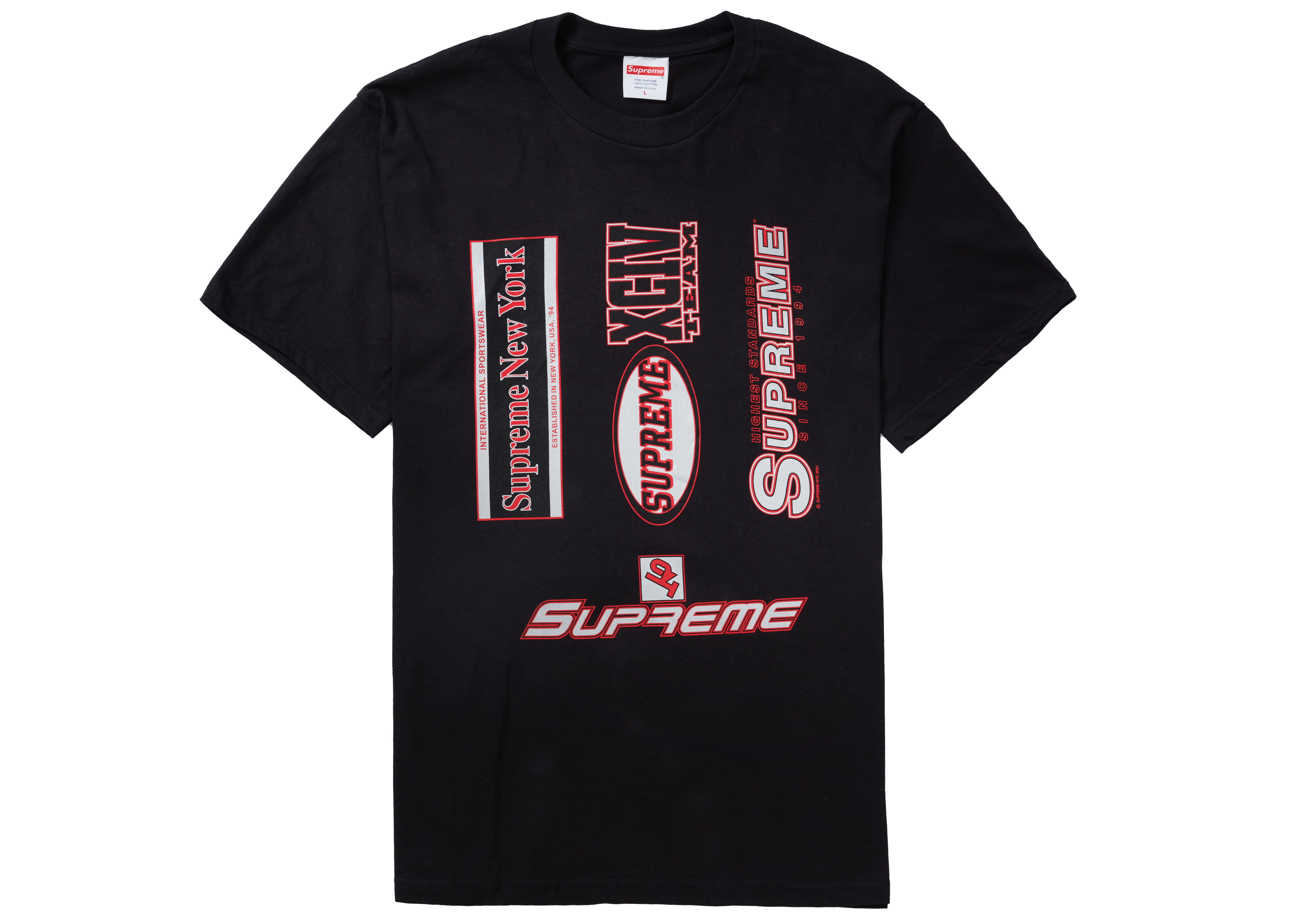 Supreme Multi Logos Tee Black メンズ - FW21 - JP