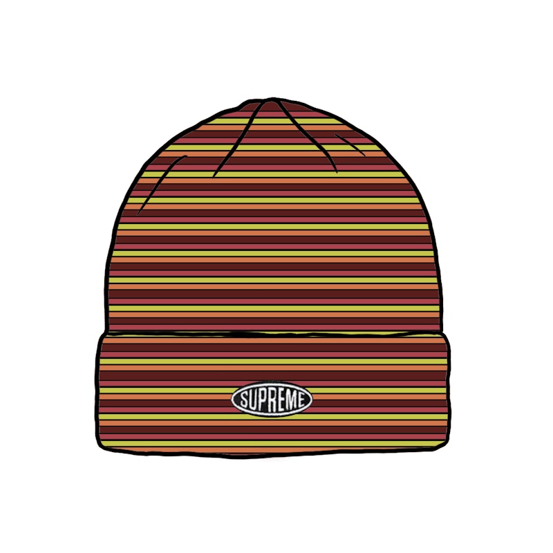 supreme multi stripe beanie