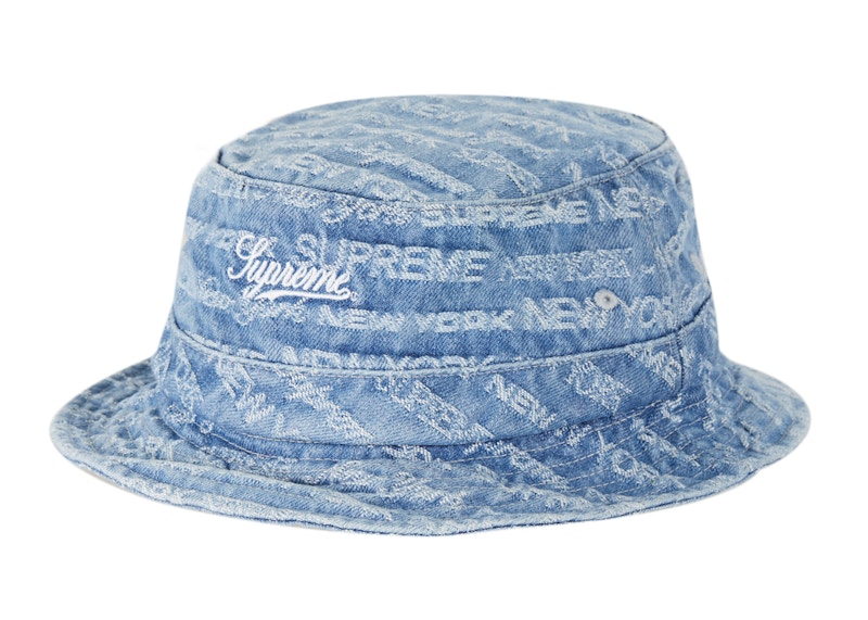 Supreme Fat Tip Jacquard Denim Crusher Blue - SS22 - JP