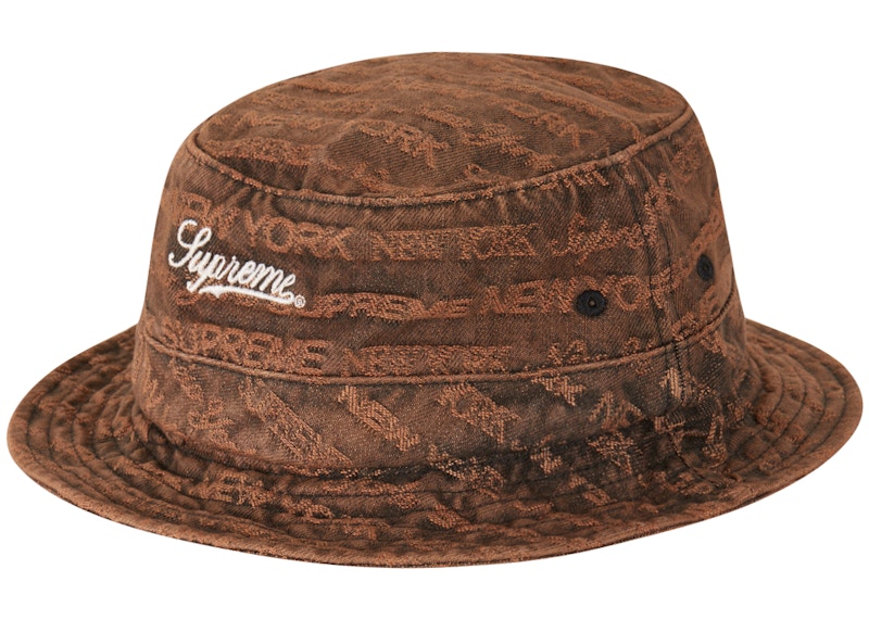 Supreme Multi Type Jacquard Denim Crusher Brown - FW22 - JP