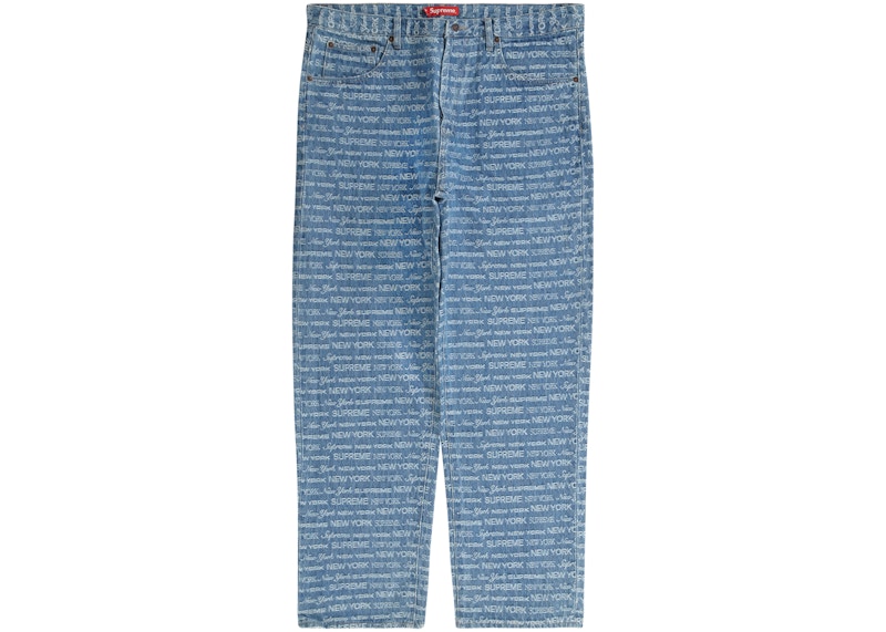 Supreme Multi Type Jacquard Regular Jean Blue Men's